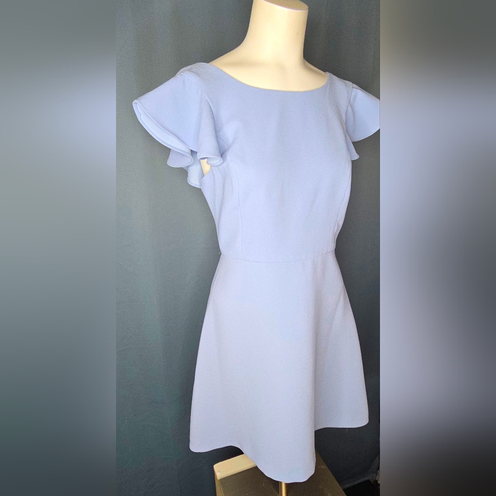 Bcbgeneration Periwinkle Blue Flutter Sleeve Fit … - image 4